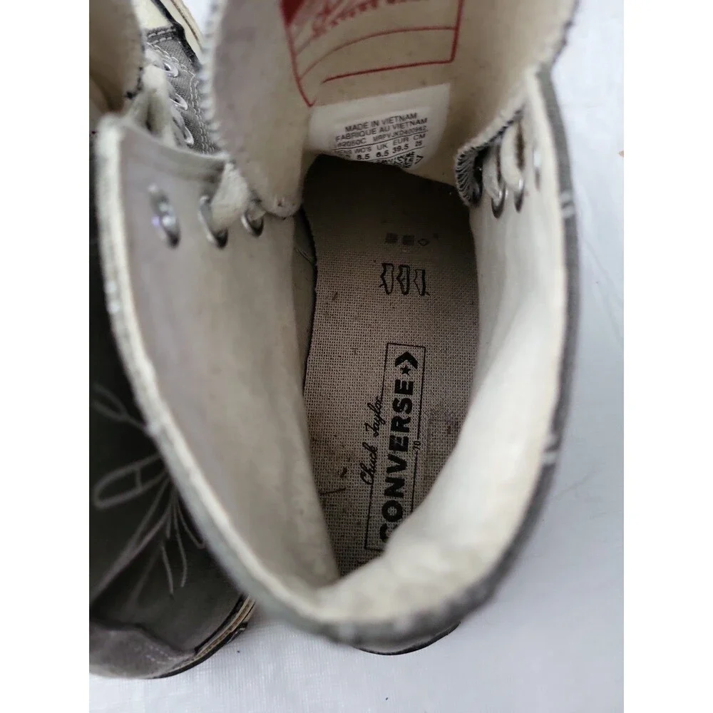 Converse Chuck 70 High Maybe Tomorrow Daisy Custom DIY Loves Me Not Size 6.5